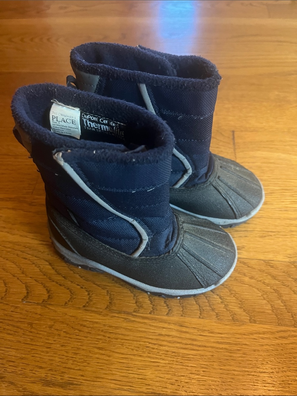 The Children's Place Navy & Gray Kids Snow Boots